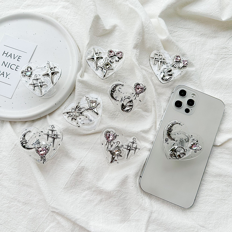 Event Support - Clear Heart Phone Grip Holder Back