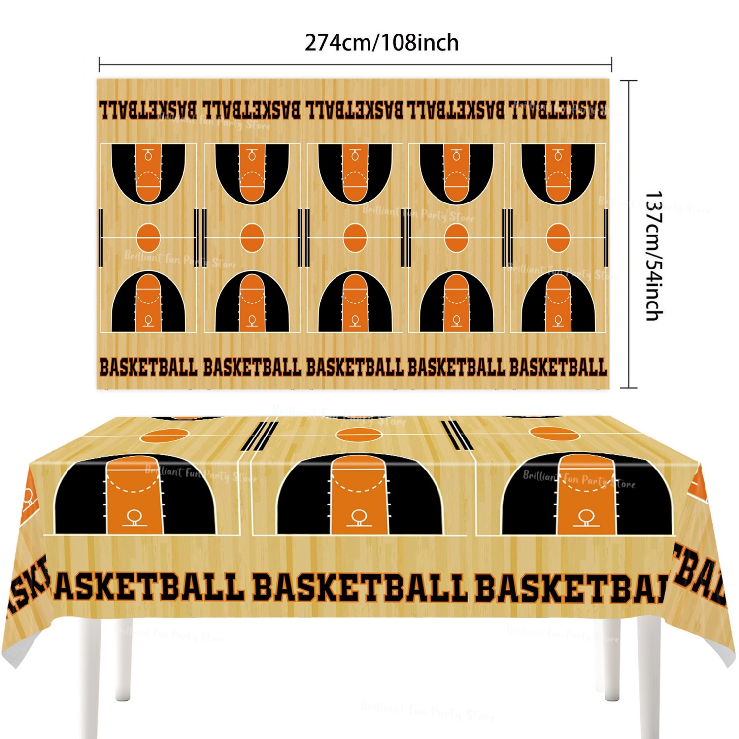 Soccer Basketball Theme Tablec - Table Cloth Disposable ulasan dan harga