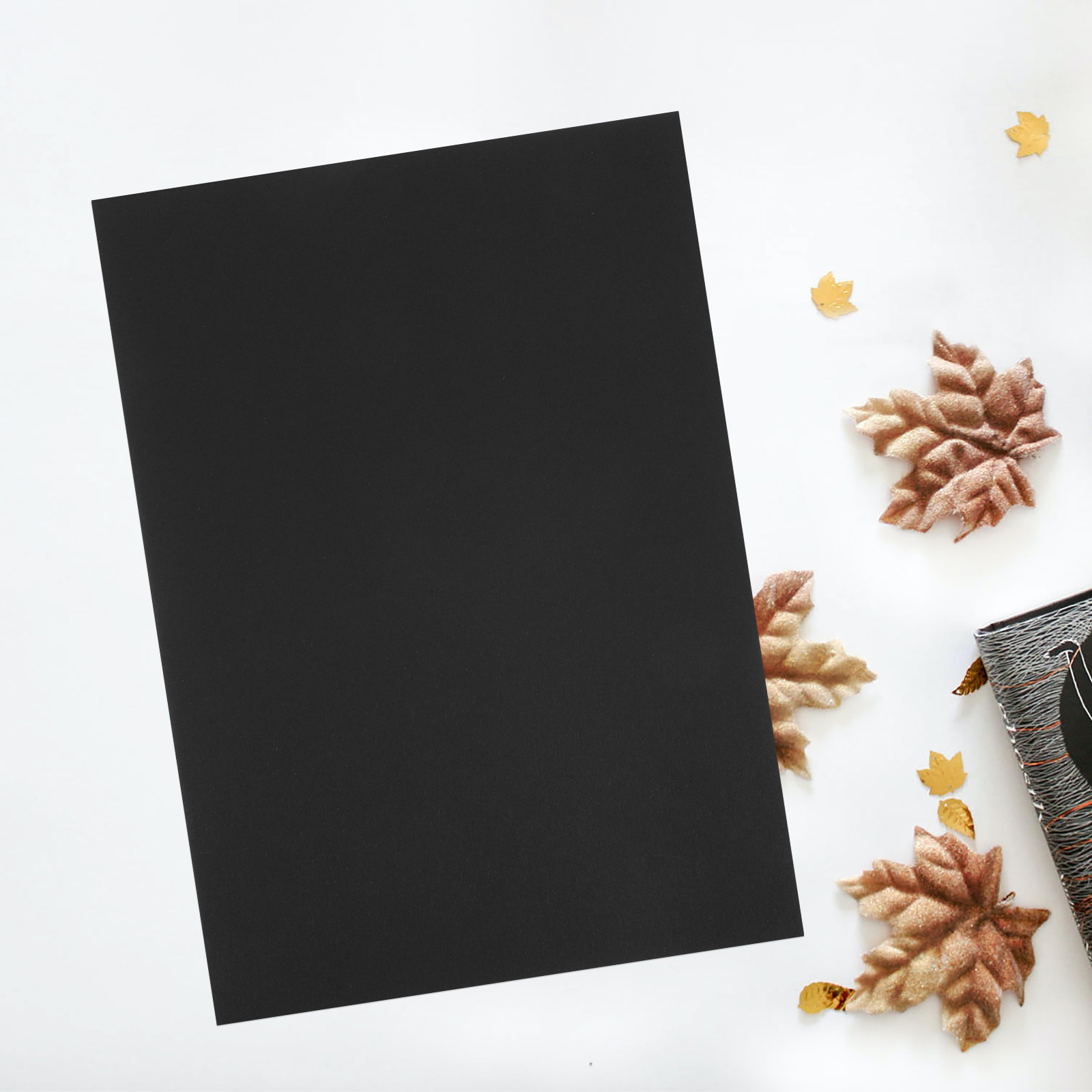 50Sheets Black Cardstock Thick - Papercraft Supply Invitation ulasan dan harga