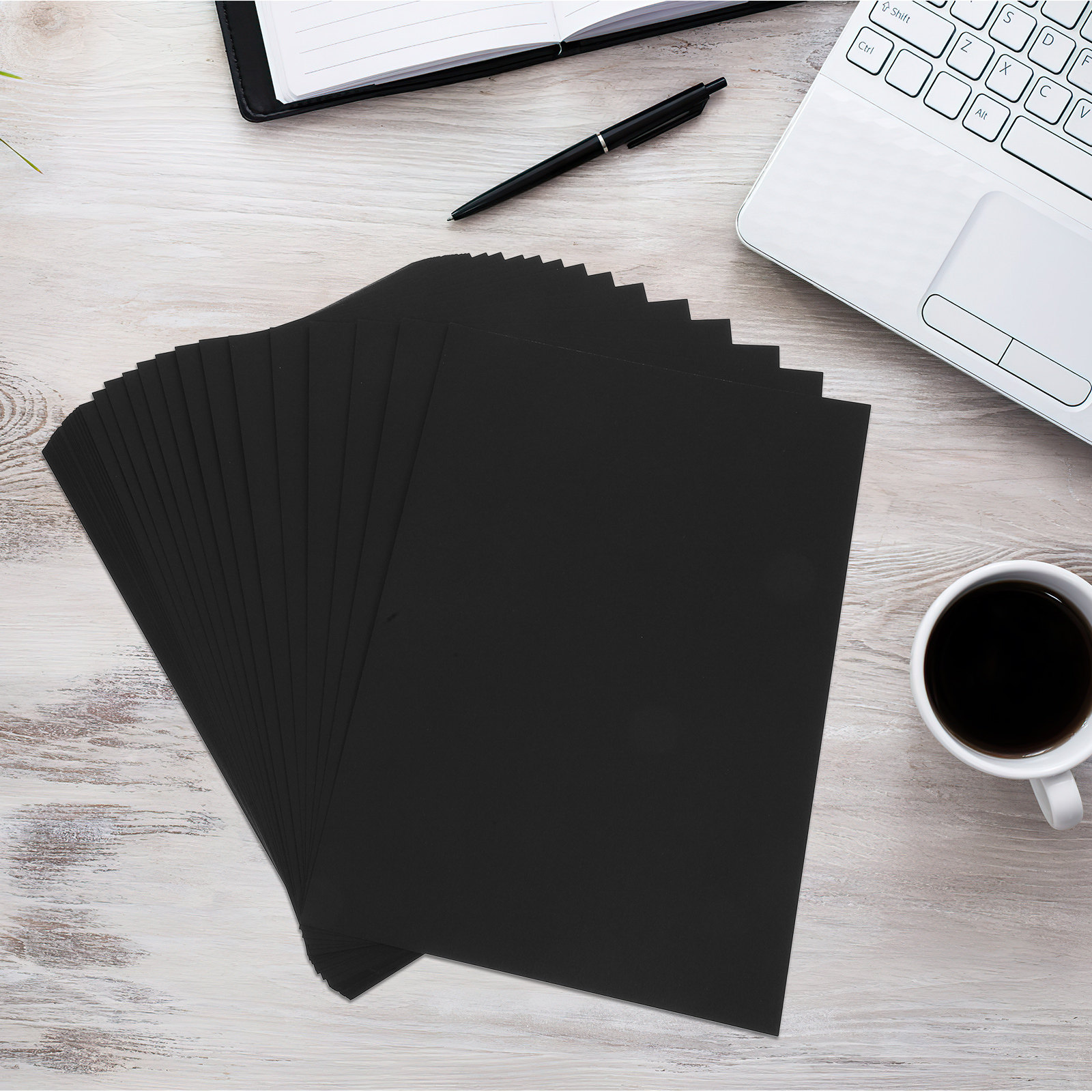 50Sheets Black Cardstock Thick - Papercraft Supply Invitation ulasan dan harga