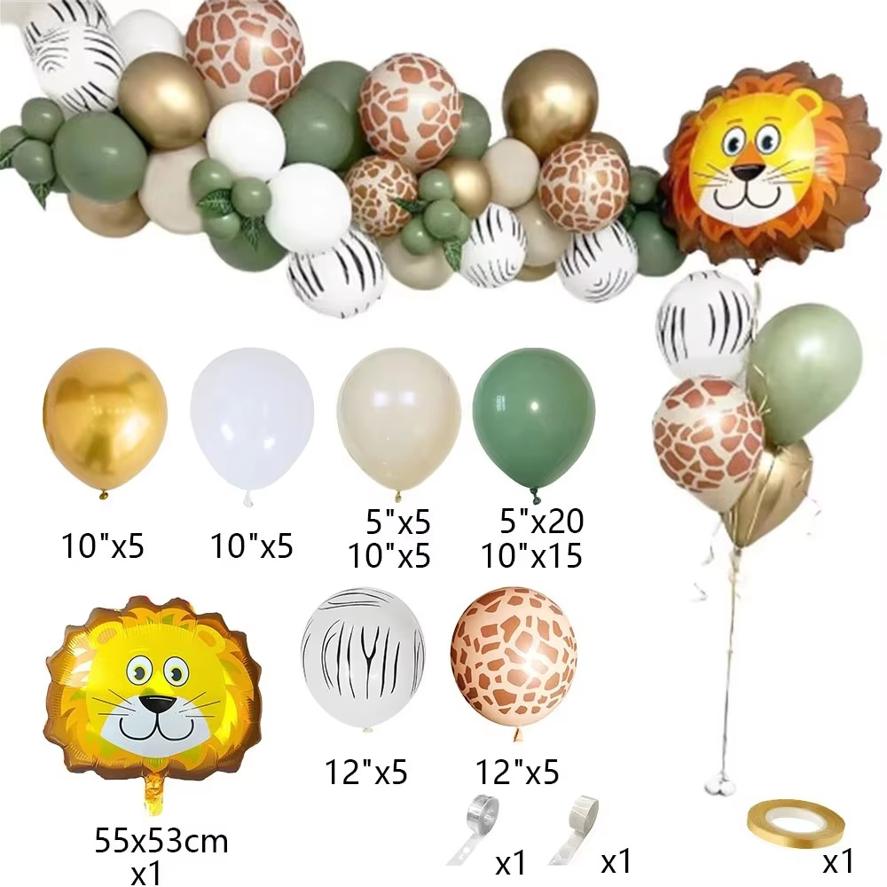Jungle Animal Birthday Balloon - Balloon Arch Kit ulasan dan harga