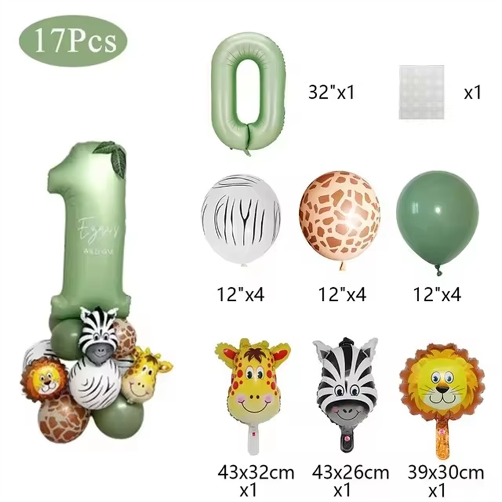 Jungle Animal Birthday Balloon - Balloon Arch Kit ulasan dan harga