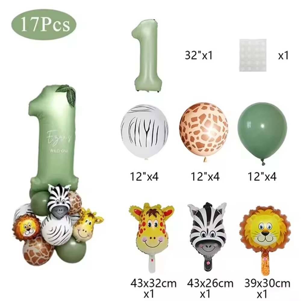Jungle Animal Birthday Balloon - Balloon Arch Kit ulasan dan harga