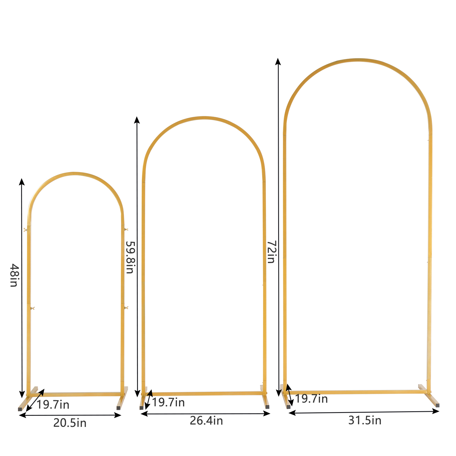 3Pack Golden Metal Arch Kits,  - Balloon Arch Kit ulasan dan harga