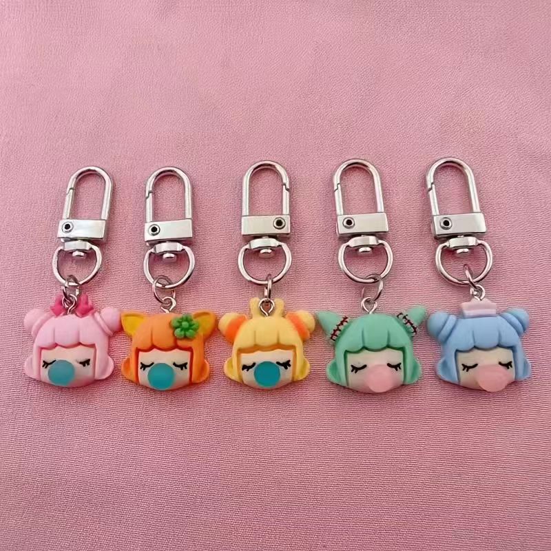 5pcs resin girl keychain, suit - Party Favor Bag ulasan dan harga