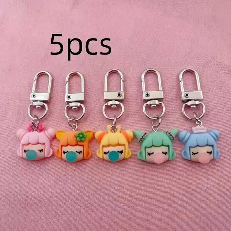 5pcs resin girl keychain, suit - Party Favor Bag ulasan dan harga