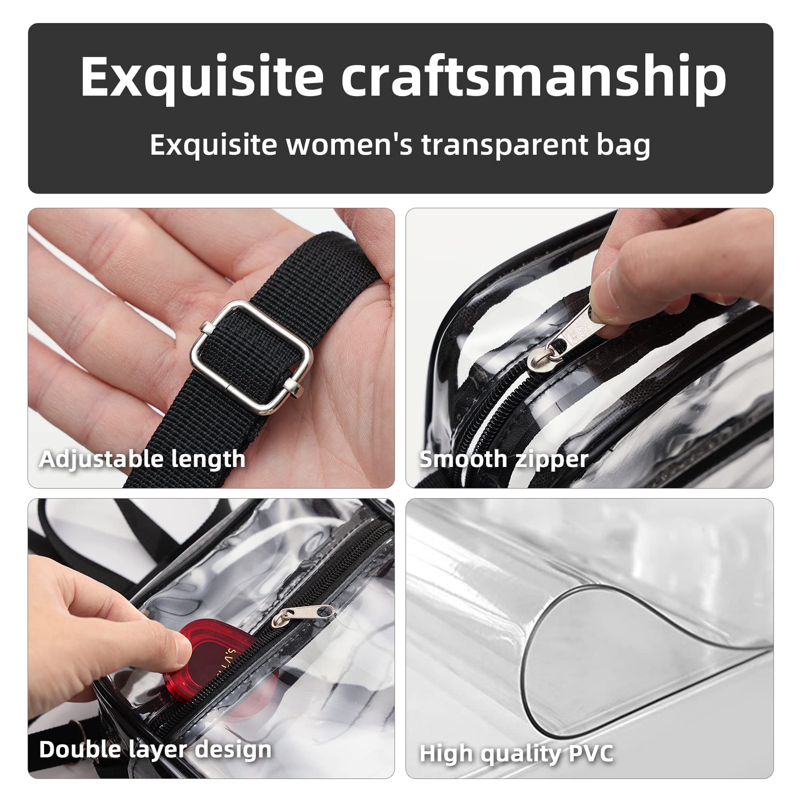 1-10PCS Women Clear Crossbody  - Event & Party Supply Photos ulasan dan harga